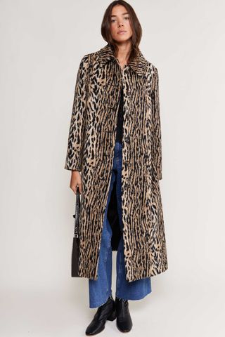 Rixo + Milly Coat in Bohemia Leopard