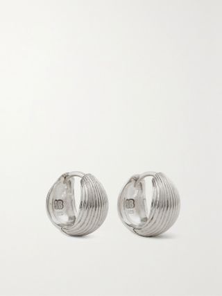 Sophie Buhai + Reversible Silver-Tone Hoop Earrings