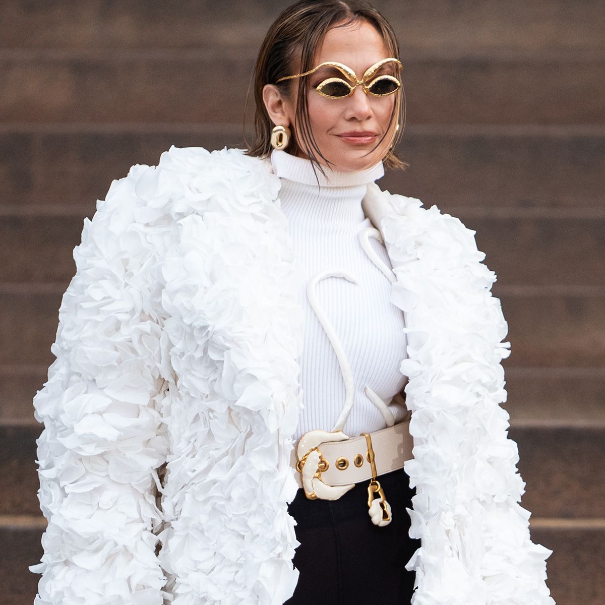 Jennifer Lopez's Paris Fashion Week Look Featured 7,000 Real Rose Petals