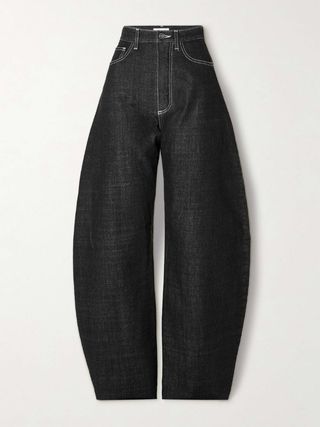 Alaïa + High-Rise Tapered Jeans