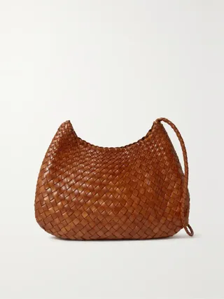 Dragon Diffusion + Santa Rosa Woven Leather Shoulder Bag