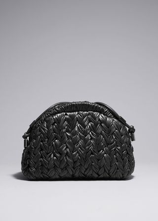 & Other Stories + Braided Leather Clutch Bag