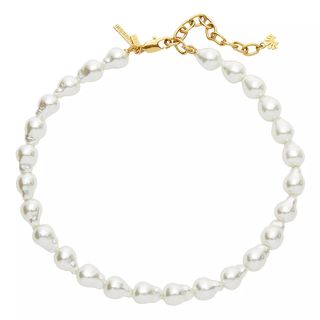 Lele Sadoughi + Goldtone & Glass Pearls Necklace