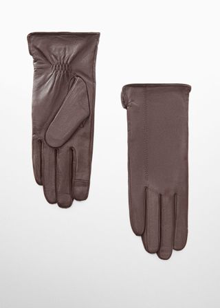 Mango + Leather Gloves