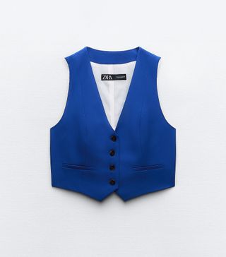 Zara + Tailored Short Waistcoat