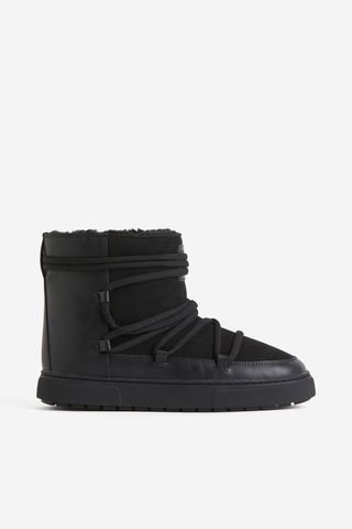 H&M + Laced Padded Boots