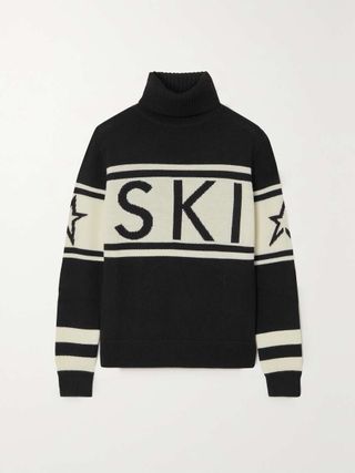 Perfect Moment + Schild Intarsia Merino Wool Turtleneck Sweater