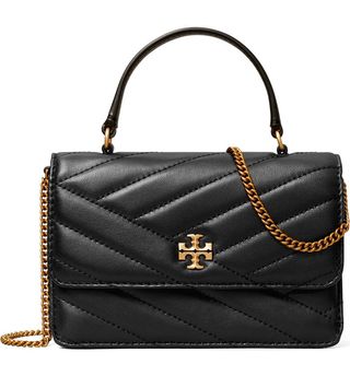 Tory Burch + Mini Kira Chevron Quilted Leather Top Handle Bag