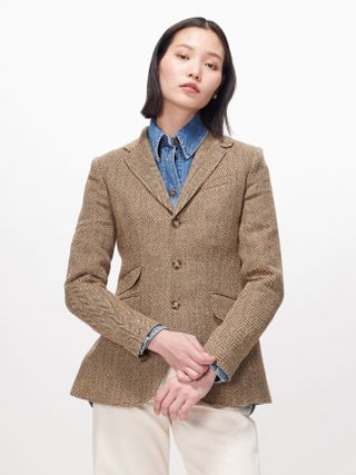 Polo Ralph Lauren + Linen-Blend Herringbone Jacket