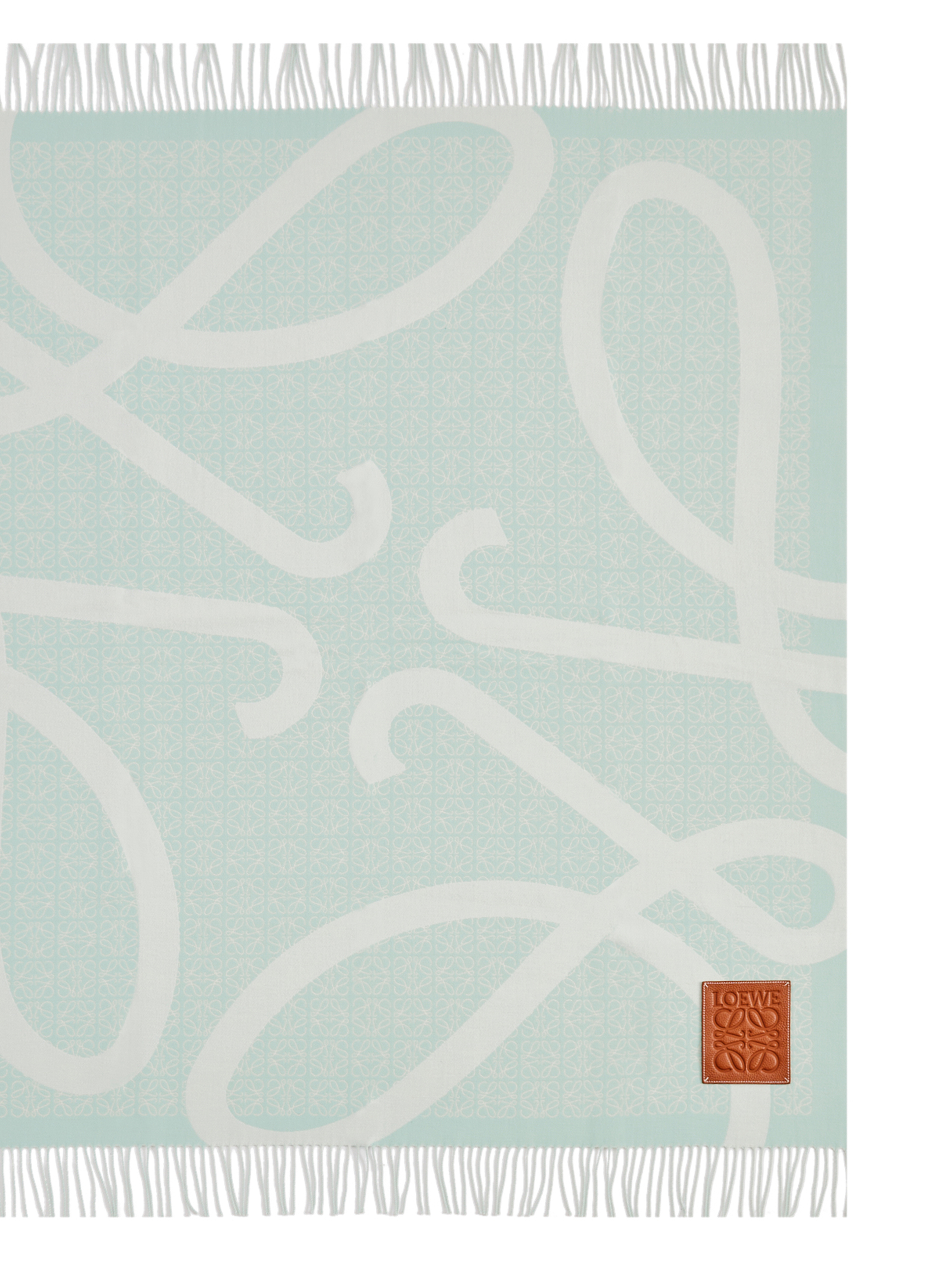 Loewe + Anagram Blanket in Wool, Pale Celadon Glaze