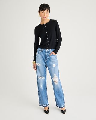 J.Crew + Point Sur Distressed Loose Straight Jean