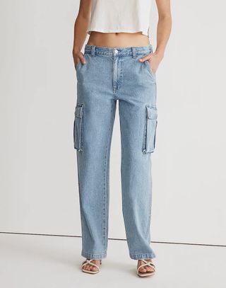 Madewell + Low-Slung Straight Cargo Jeans