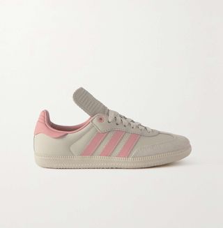 Adidas x Humanrace + Samba Suede-Trimmed Leather Sneakers