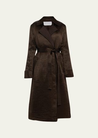 Maria McManus + Quilted Wool Belted Trench Coat