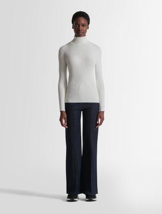 Fusalp + Ancelle Viscose Ribbed Knit Sweater