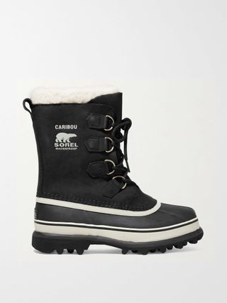 Sorel + Caribou Waterproof Nubuck and Rubber Boots