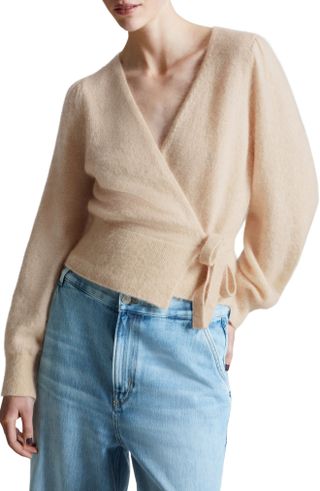 & Other Stories + Merino Wool & Mohair Blend Wrap Cardigan