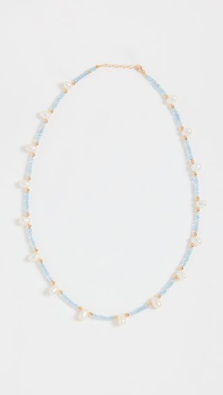 Jia Jia + 14k Aquamarine Pearl Gold Bead Necklace