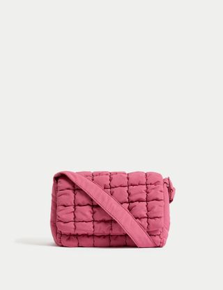 M&S Collection + Quilted Cross Body Bag