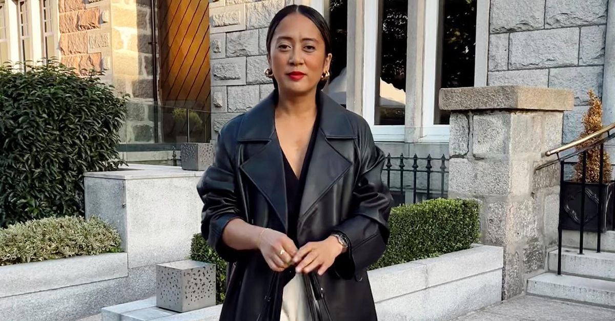 5 Chic Outfits with M&S' Faux-Leather Trench Coat | Who What Wear