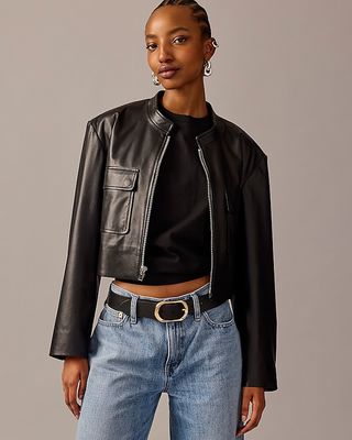 J.Crew Collection + Jodie Leather Lady Jacket