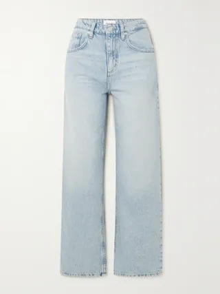 Frame + Long Barrel High-Rise Tapered Jeans