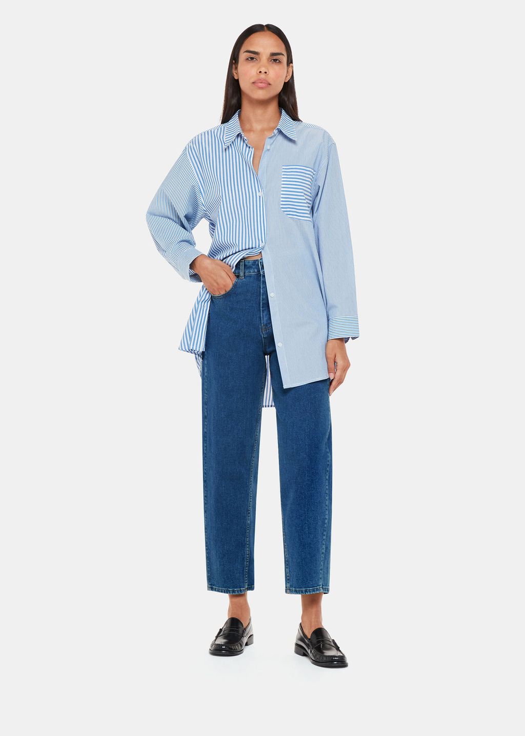 Seafoam Fade Arc Balloon Jeans