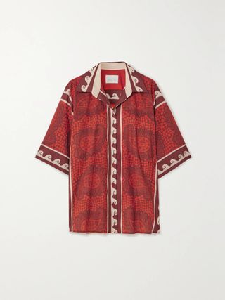 Johanna Ortiz + + Net Sustain Printed Cotton-Voile Shirt