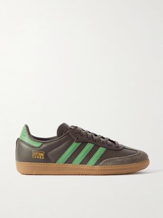 Adidas Originals + Samba Og Suede-Trimmed Leather Sneakers