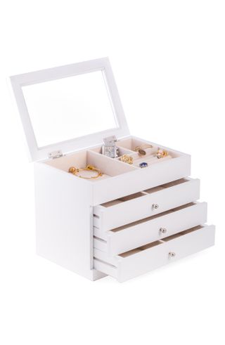Bey-Berk + Wood Multilevel Jewelry Box