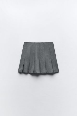 Zara + Short Box Pleat Skirt
