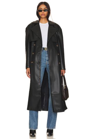 Blank NYC + Faux Leather Trench Coat