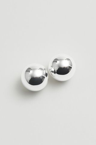 & Other Stories + Silver Ball Earrings