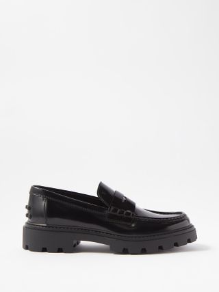 Tod's + Patent-Leather Penny Loafers