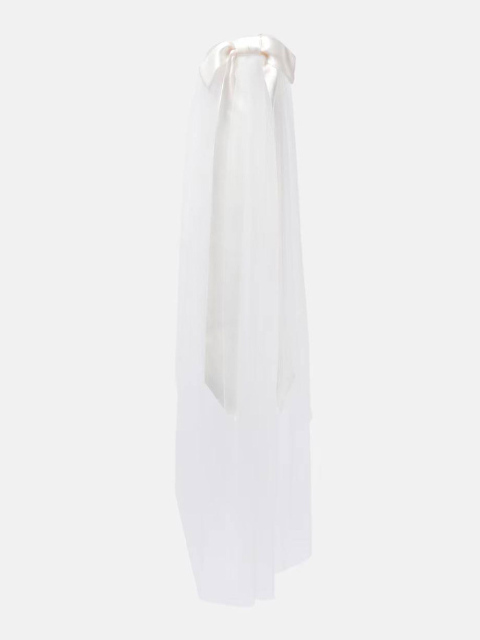 Jennifer Behr + Bridal Bardot Bow-Detail Veil
