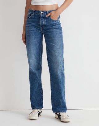 Madewell + Low-Slung Straight Jeans in Palmina Wash