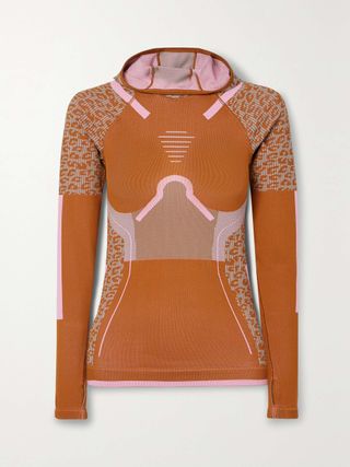 Adidas by Stella Mccartney + Truestrength Hooded Stretch Recycled Jacquard-Knit Top