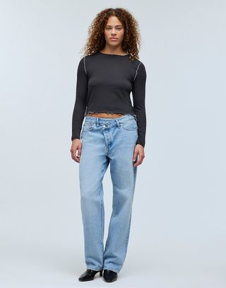 Madewell + Contrast Stitched Crewneck Tee