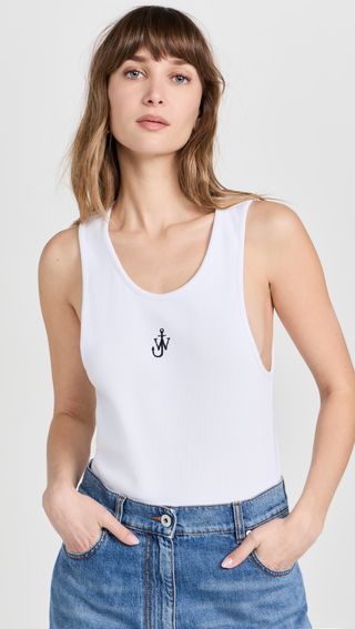 Jw Anderson + Anchor Embroidery Tank Top