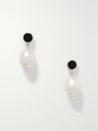 Sophie Buhai + Neue Silver, Pearl and Onyx Earrings