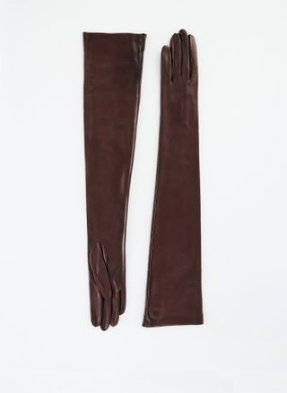 Tibi + Long Leather Gloves