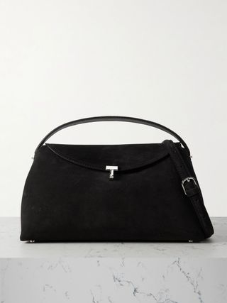 Toteme + T-Lock Suede Shoulder Bag