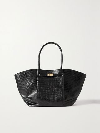 Demellier + New York Croc-Effect Leather Tote