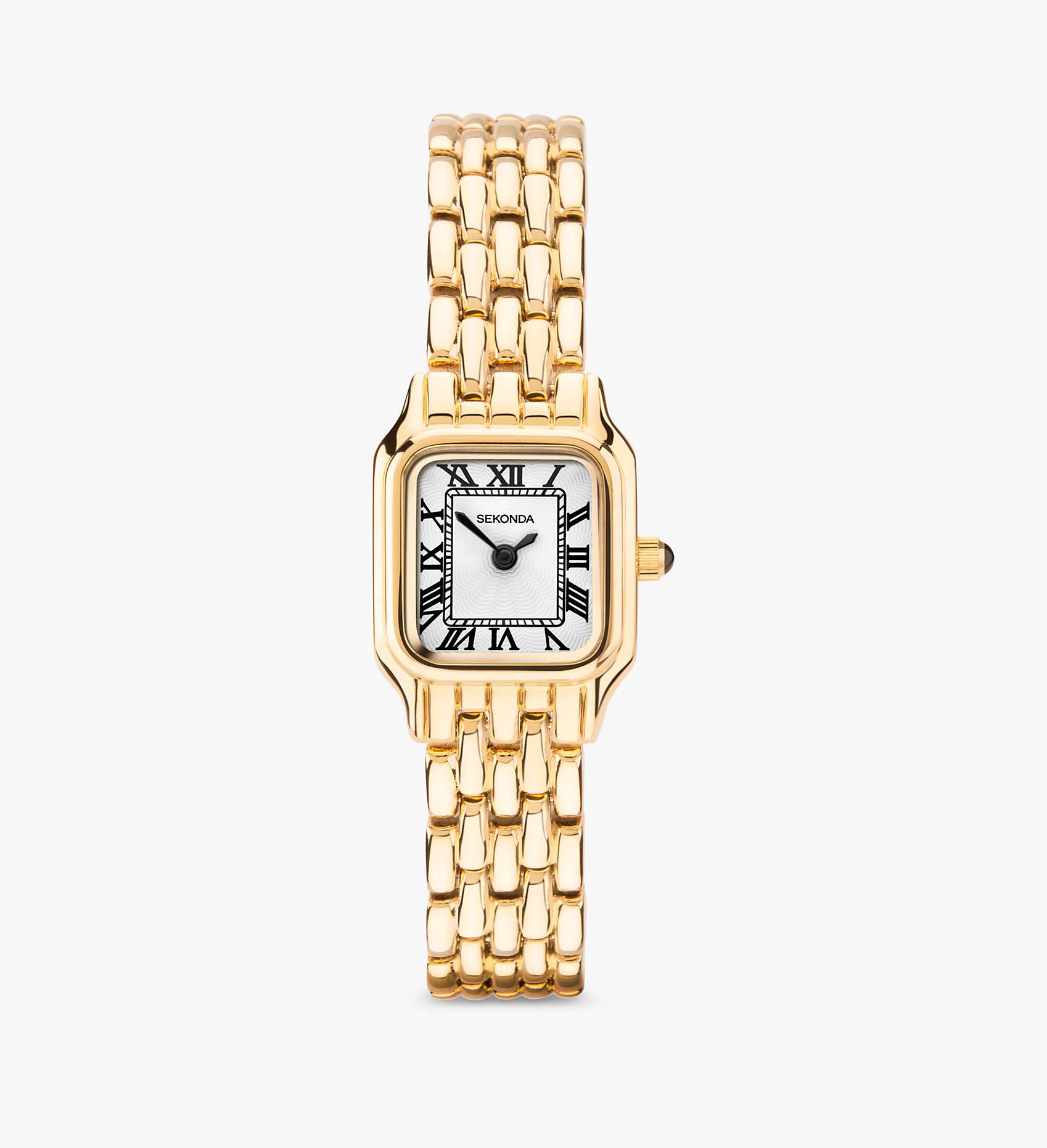 Sekonda + Octagonal Bracelet Strap Watch in Gold/White