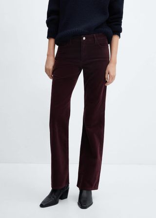 Mid Rise Corduroy Flare Jeans by BDG