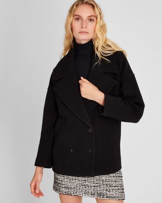 Club Monaco + Short Double-Breasted Relaxed Coat