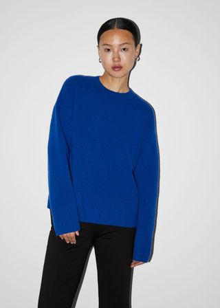 & Other Stories + Relaxed Knit Jumper in Bright Blue