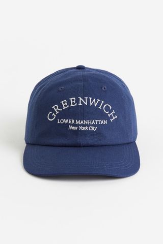 H&M + Twill Cap With Text Motif