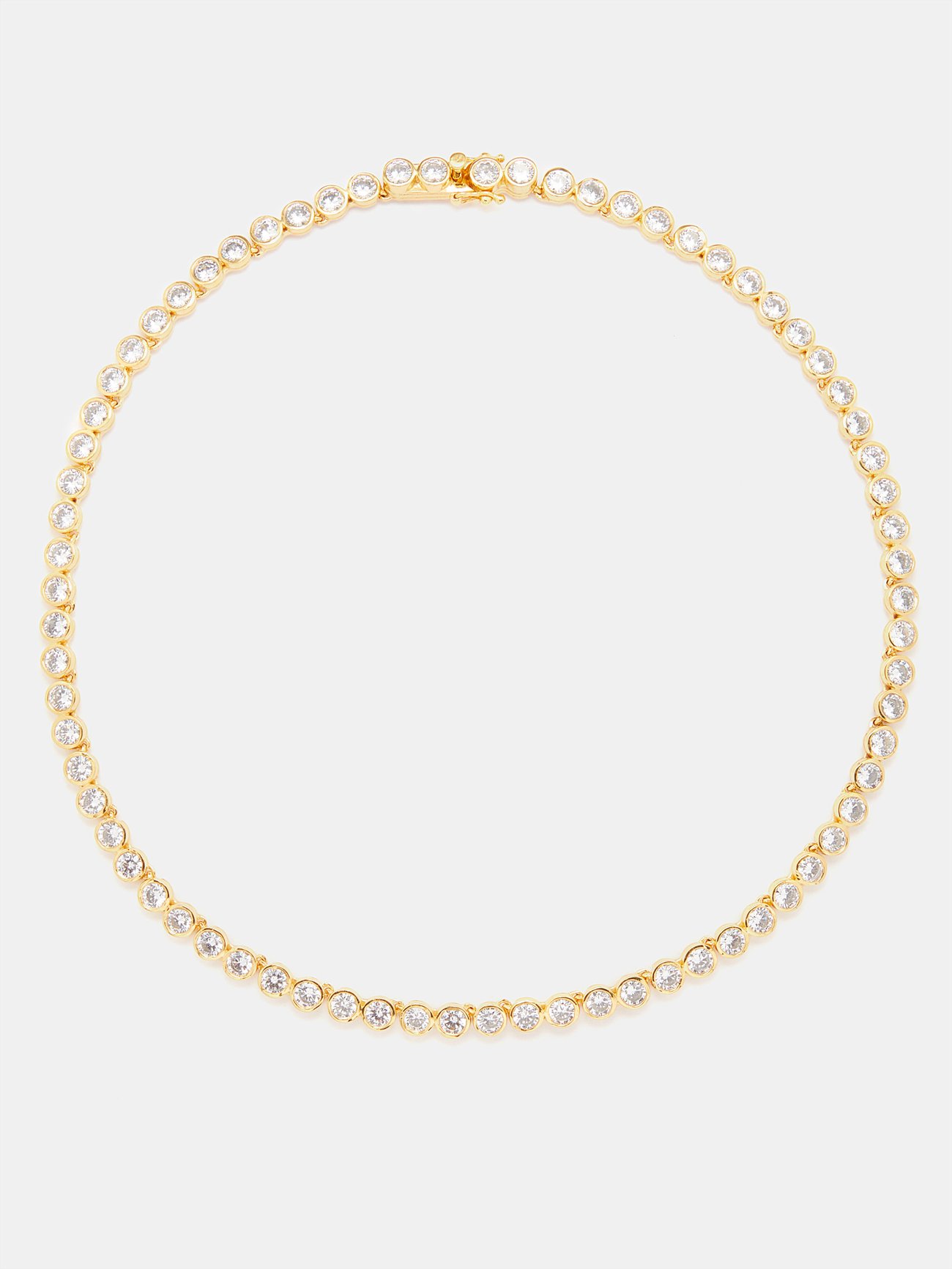 Daphine + Chris Cubic Zirconia & 18kt Gold-Plated Necklace