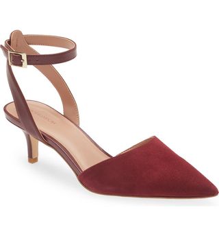 Nordstrom + Pearla Kitten Heel Ankle Strap Pump